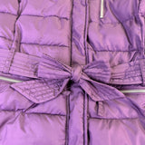 U.S. Polo Assn. Womens Purple Puffer Jacket With Hood Large Zippered