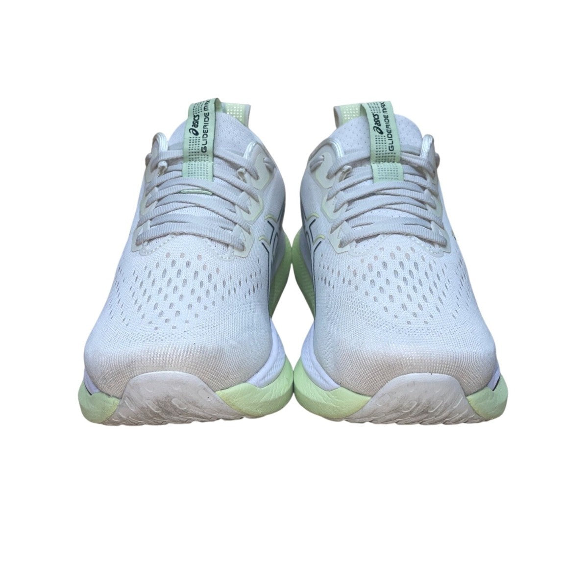 Asics Women’s White & Light Green FF Blast Max GlideRide Max Running Shoes Sz 9