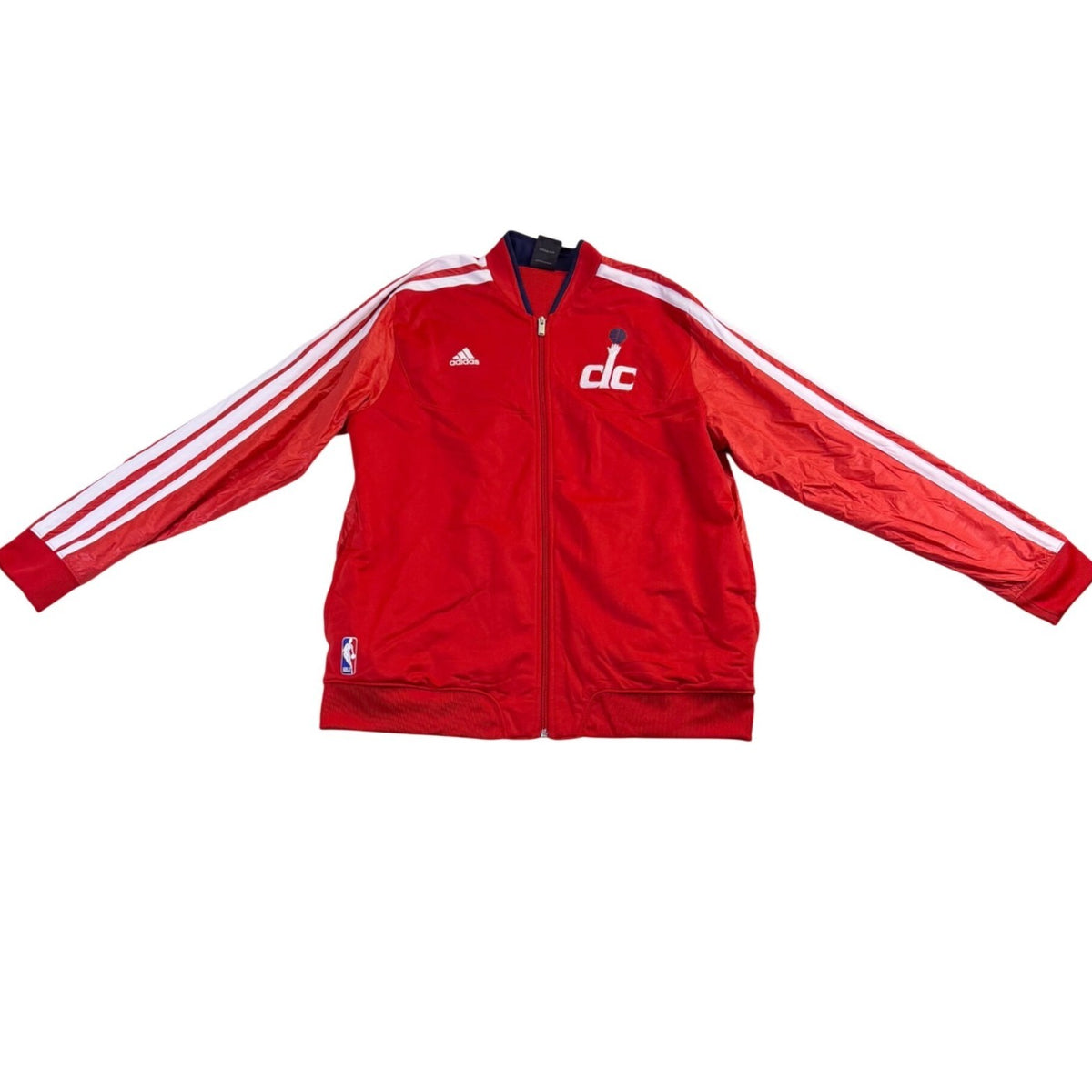 Adidas Mens Red Washington Wizards Track Jacket Full-Zip Casual Wear Size XL