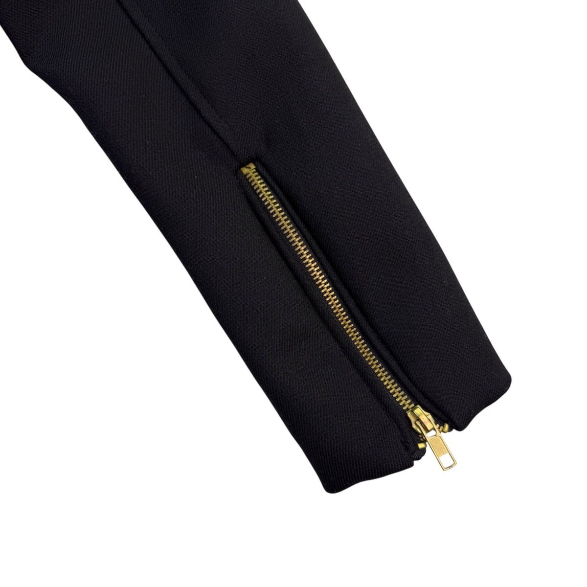 Zara Basic Womens Black Moto Jacket With Gold Zippers Size S