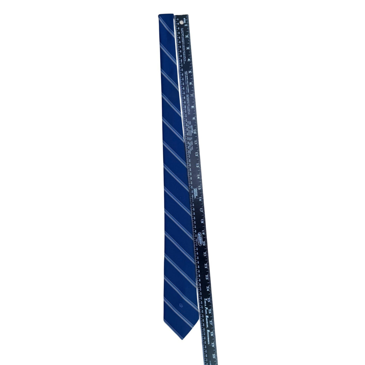 Mens Blue Polyester Striped Formal Neck Tie Classic Design