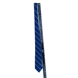 Mens Blue Polyester Striped Formal Neck Tie Classic Design