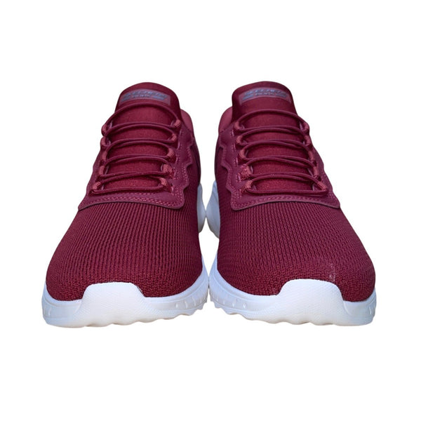 Skechers Bobs Women’s Red Mesh Lace Up Accent Slip Ins Athletic Sneakers Sz 9.5