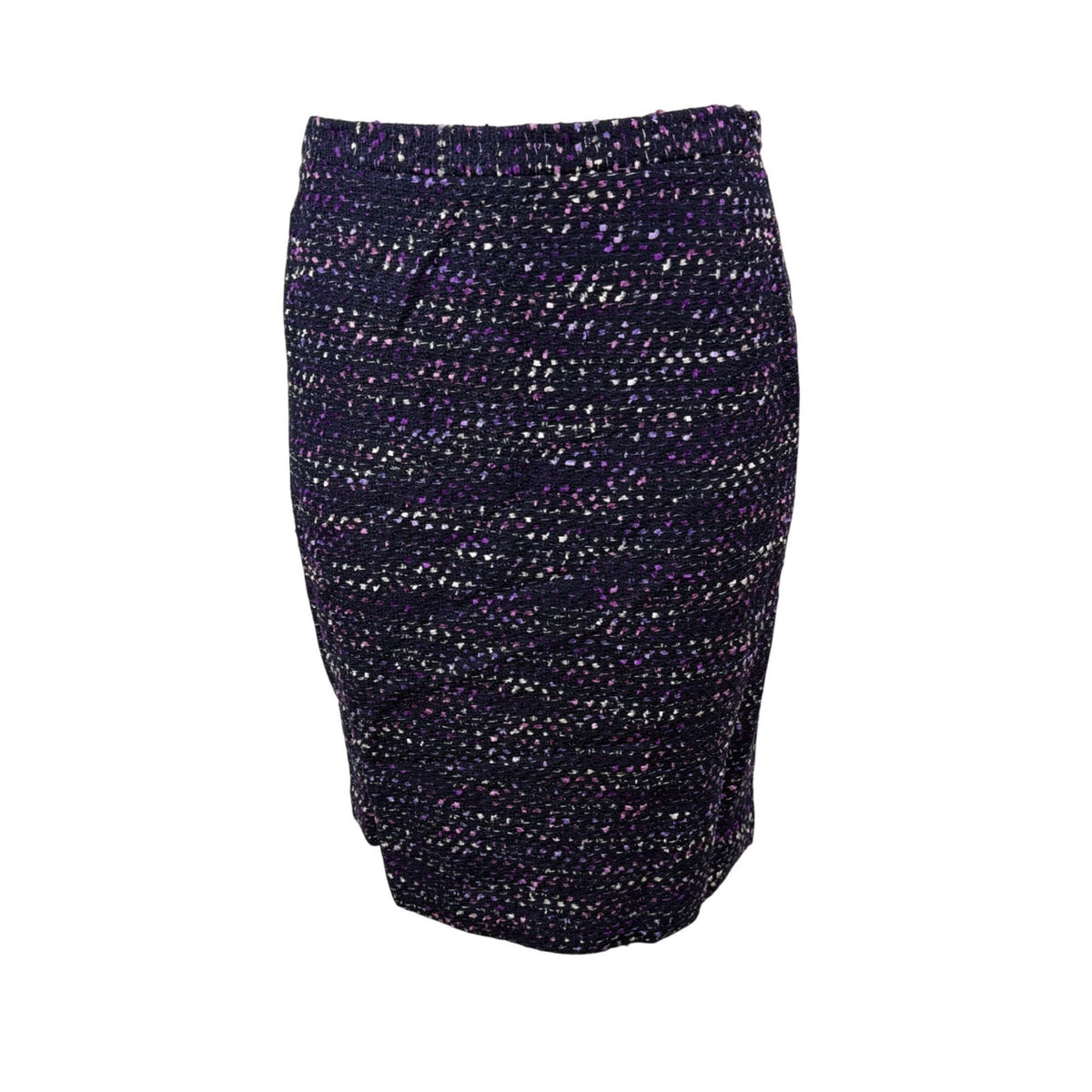 Albert Nipon Womens Purple/Black Tweed Skirt Suit Size 4