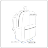 Saint & Sofia Black Nylon With Grommet Strap Design & Exterior Pockets Backpack
