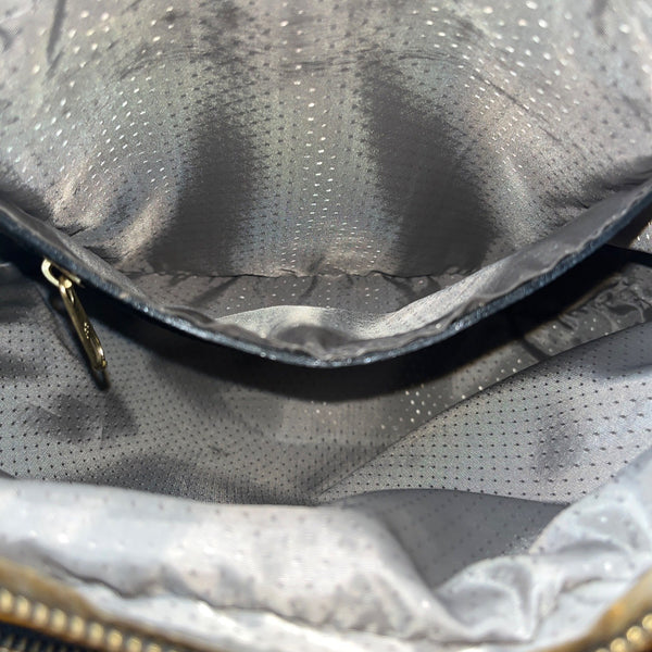 Absolutti Camel Brown & Black Faux Leather & Gold Zipper Crossbody Camera Bag