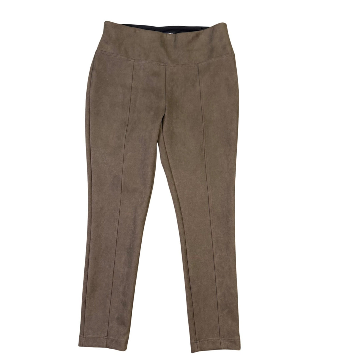 Andrew Marc Womens Brown Suede-Like Mid Rise Skinny Trousers Size M