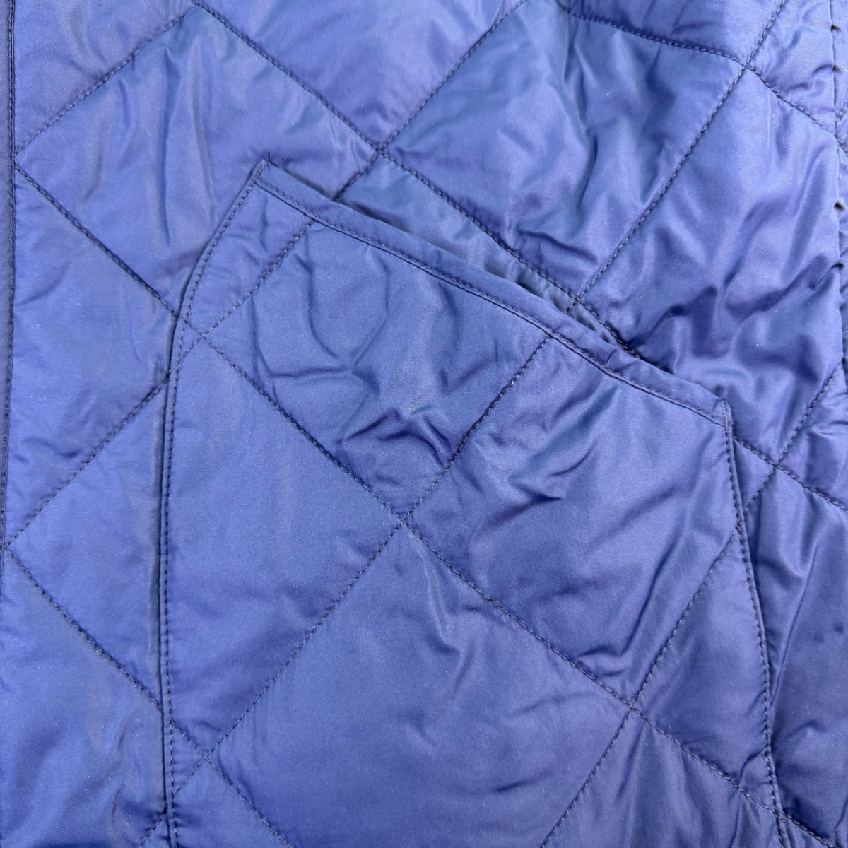 J.Crew Mens Navy Quilted Outerwear Vest Lightweight Zip-Up Reversible Sz L 