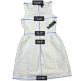 Lauren Ralph Lauren Womens White Textured Sleeveless A-Line Dress Size 8