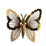 Monet Womens Gold Tone Metal Butterfly Brooch Vintage Jewelry