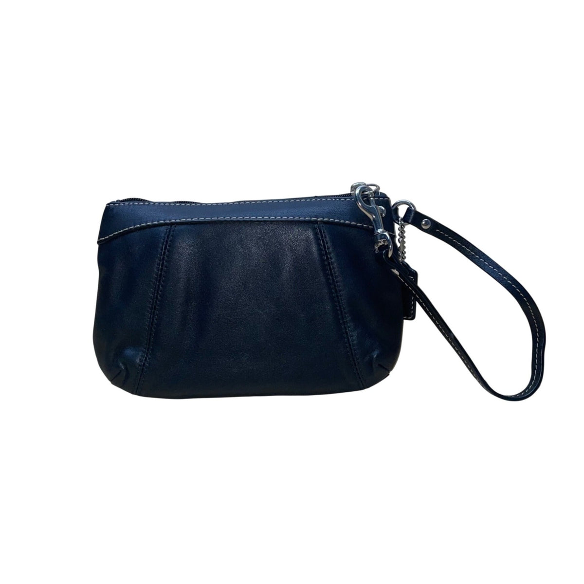 Coach Women’s Black Leather Wristlet Compact Purse
