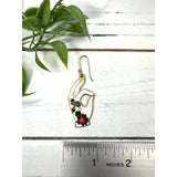 Vintage Gold Tone Enameled Flowers OK Hand Design