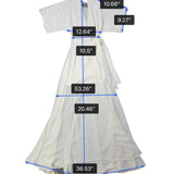 Reformation Womens Ivory Wrap Maxi Dress Lightweight & Flowy Elegant Style Sz XS