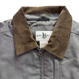John Blair Mens Grey Vest With Corduroy Collar Durable Warm Style Sz L