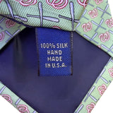 Vineyard Vines Mens Green 100% Silk Washington Nationals Logo Patterned Tie