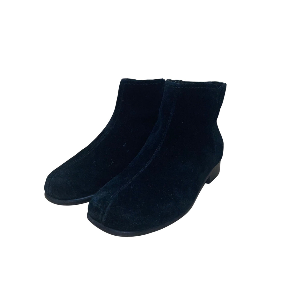 Aerosoles Women’s Black Suede Side Zipper Double Trouble Ankle Boots Size 7.5M