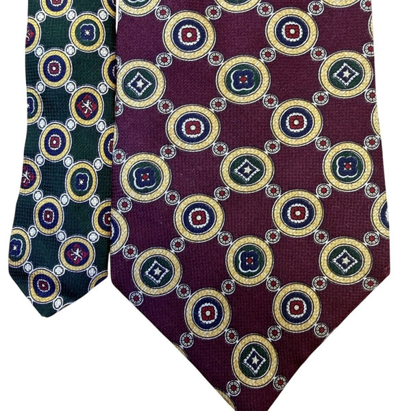 Tommy Hilfiger Mens Multi-Color 100% Italian Silk Patterned Ties