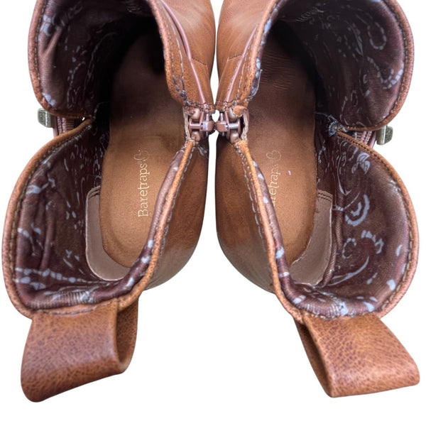 Baretraps Karina Women’s Brown With Buckle Detail Heeled Ankle Boots Size 6M