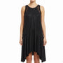 Free People Womens Black Sleeveless Drop Waist Dress Flared Hem Sz S
