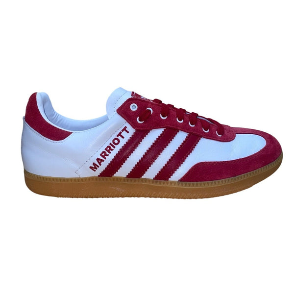 Mi Adidas Women’s Red Suede & White Leather Marriott Samba Sneakers Sz 8.5