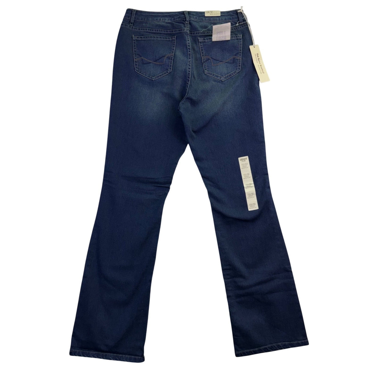 Vintage America Ladies Blue Cotton Stylish Stretch Denim Bootcut Jeans Size 10