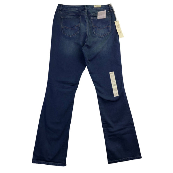 Vintage America Ladies Blue Cotton Stylish Stretch Denim Bootcut Jeans Size 10