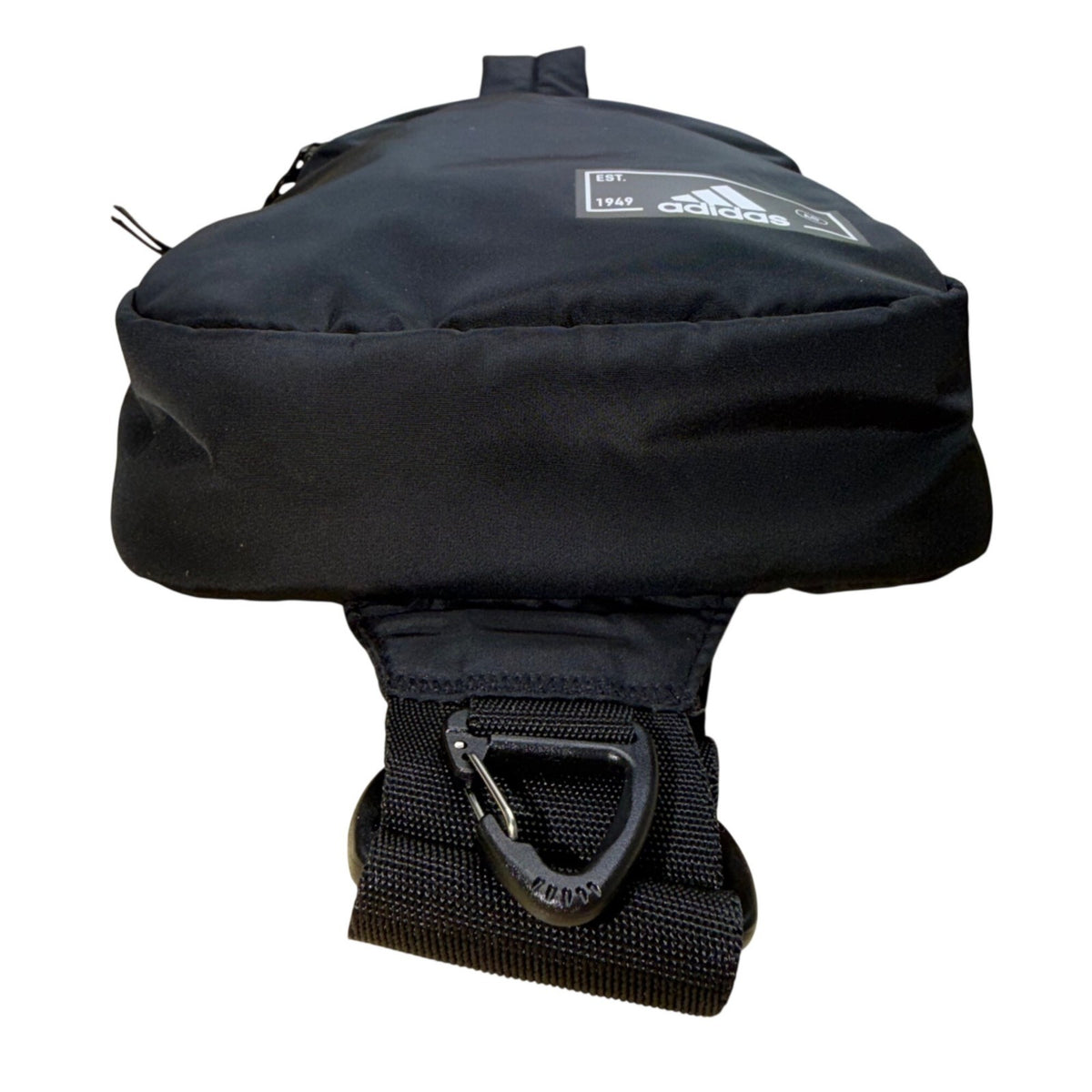 Adidas Unisex Black Nylon Multiple Zippered Adjustable Strap Sling Backpack