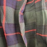 J.Crew Womens Green Plaid Polyester Long Sleeve Tiered Midi Dress Size L