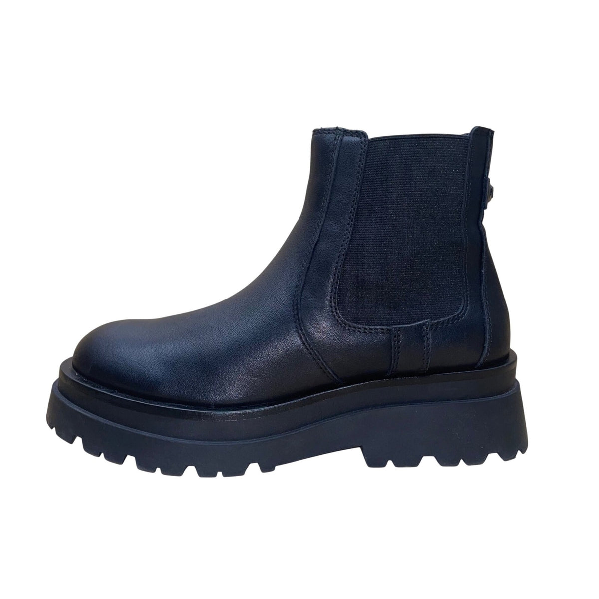 Aldo Women’s Black Leather Stompd Platform Chelsea Boots Size 8