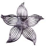 Sarah Coventry Womens Silver Tone Metal Moon Flower Brooch Pin With Faux Pearl