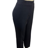 Kasper Womens Black Cropped Pants Side Zipper Closure Slim Fit Size 12P- New
