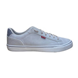 Levis Men’s Gray Faux Leather Lace-Up Casual Flat Vince Sneakers Size 12