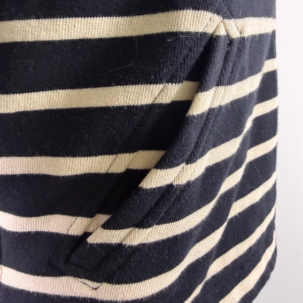 Lilla  P Women’s Navy Blue Dress & Striped Blazer Set Versatile Style Size S