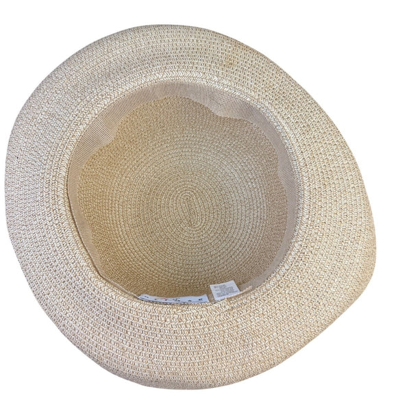 Betmar New York Womens Beige Straw Sun Hat Summer Style