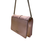 Rebecca Minkoff Women’s Pink Chevron Quilted Leather Turn Lock Crossbody Bag