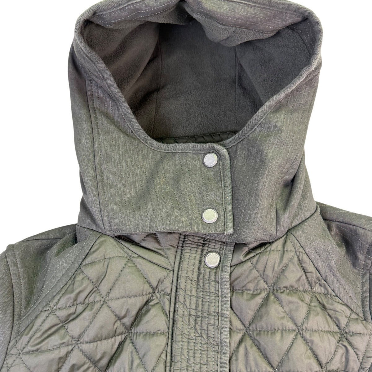 Marc New York Womens Green Hooded Quilted Jacket Lightweight Warm Size M