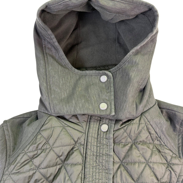Marc New York Womens Green Hooded Quilted Jacket Lightweight Warm Size M