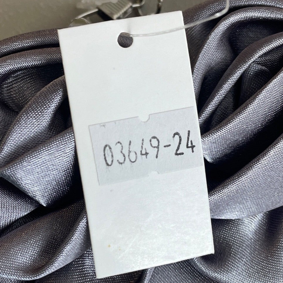 Jessica McClintock Women's Satin Silver Chain Strap Rosaria Clutch Sz S- NWT