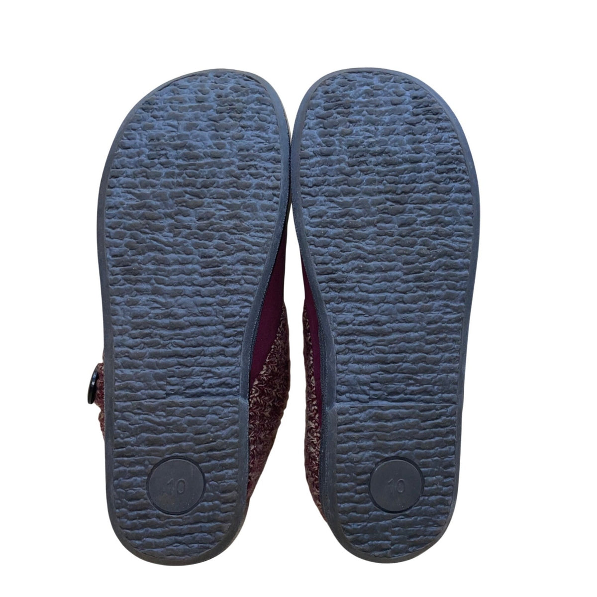 Clarks Women’s Burgundy Knit Cuff With Faux Fur Lining Slippers Size 10M