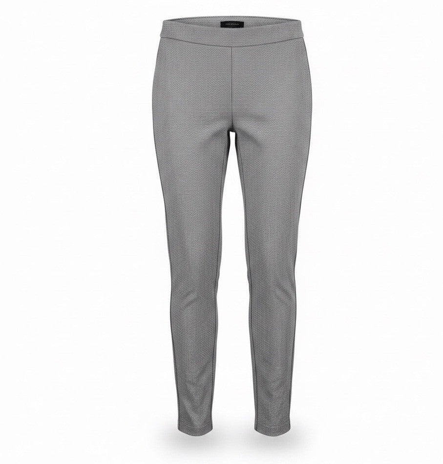 Ann Taylor Womens Gray Herringbone Side-Zip Slim Stretch Pants Size 10