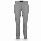 Ann Taylor Womens Gray Herringbone Side-Zip Slim Stretch Pants Size 10