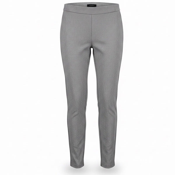 Ann Taylor Womens Gray Herringbone Side-Zip Slim Stretch Pants Size 10