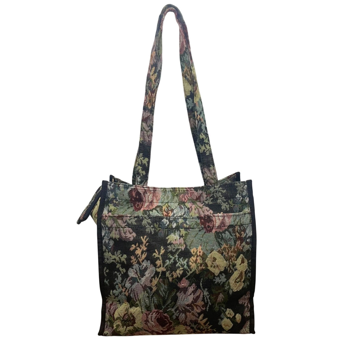 Jade Women’s Green Multicolor Fabric Floral Tapestry W Coin Pouch Shoulder Tote 