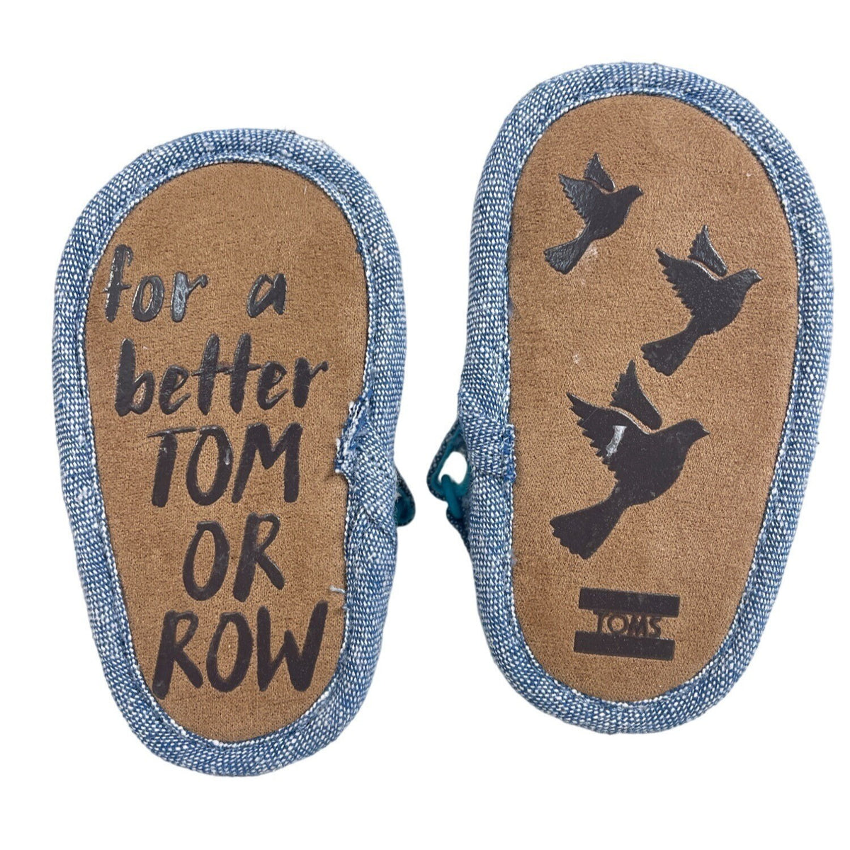 Toms Baby Toddler Girls Denim Tribal Sandals Sz 1