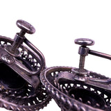 Vintage Lang Sterling Silver Round Cable Screw-Back Earrings Woven Dome Design