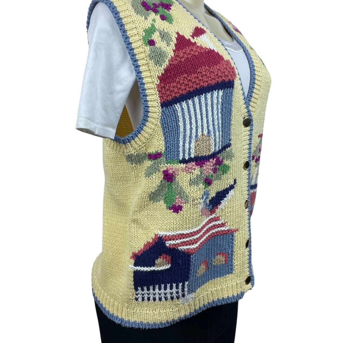 Orvis Women’s Yellow Knitted Vest Sz M