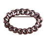 Vintage Danecraft Womens Silver Tone Sterling Brooch Oval Chain