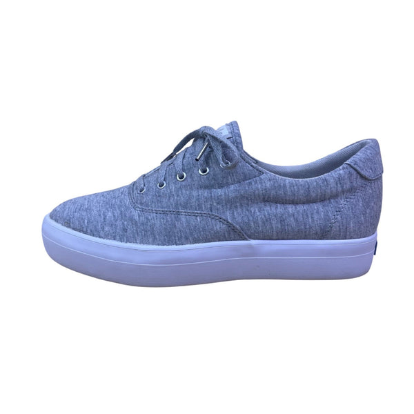 Keds Women’s Gray Canvas Lace-Up Sneakers Dream Foam Casual Shoes Size 8.5