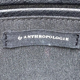 Anthropologie Women’s Black Woven With Dual Handles Round Rattan Crossbody Bag