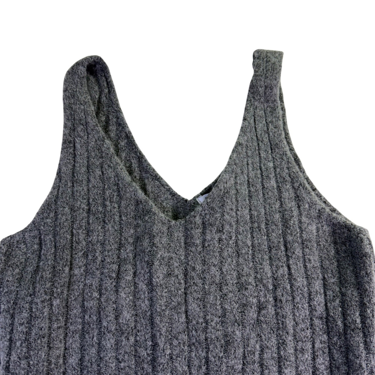 Crescent Womens Gray Ribbed Tank Maxi Dress Size M